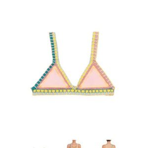 KIINI pink crochet bikini top